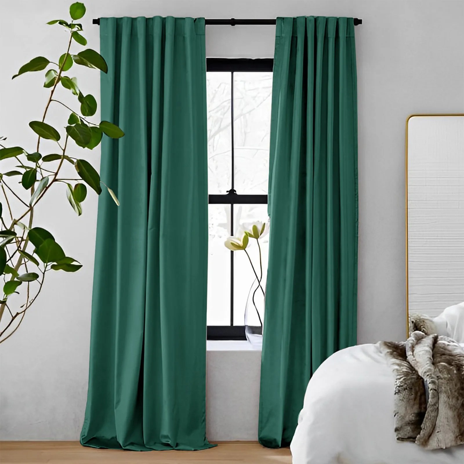Steel Gray | Vol Velvet Blackout Curtains Luxury Heavyweight Luster Custom Drapes | Soft Top Back Tab
