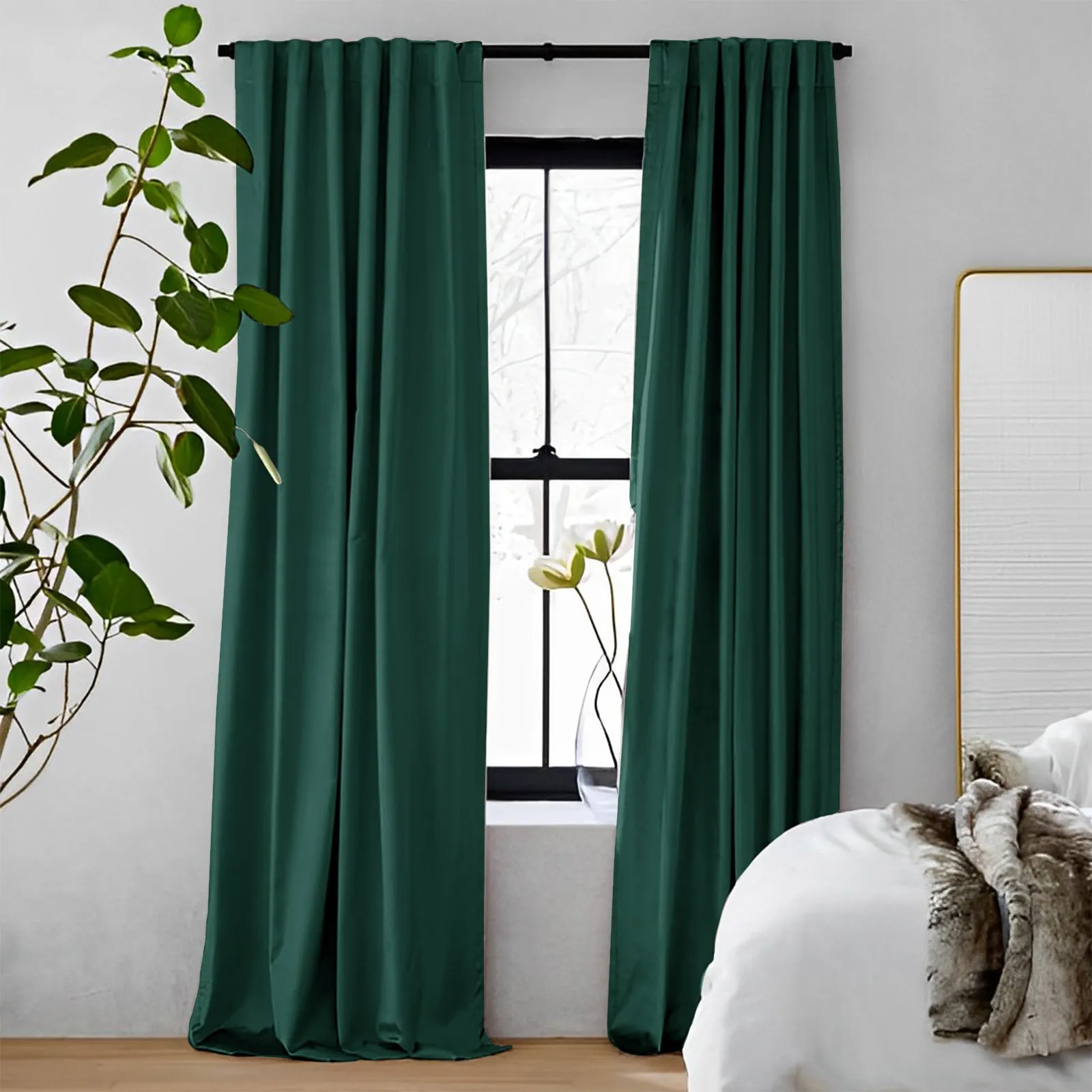 Steel Gray | Vol Velvet Blackout Curtains Luxury Heavyweight Luster Custom Drapes | Soft Top Back Tab