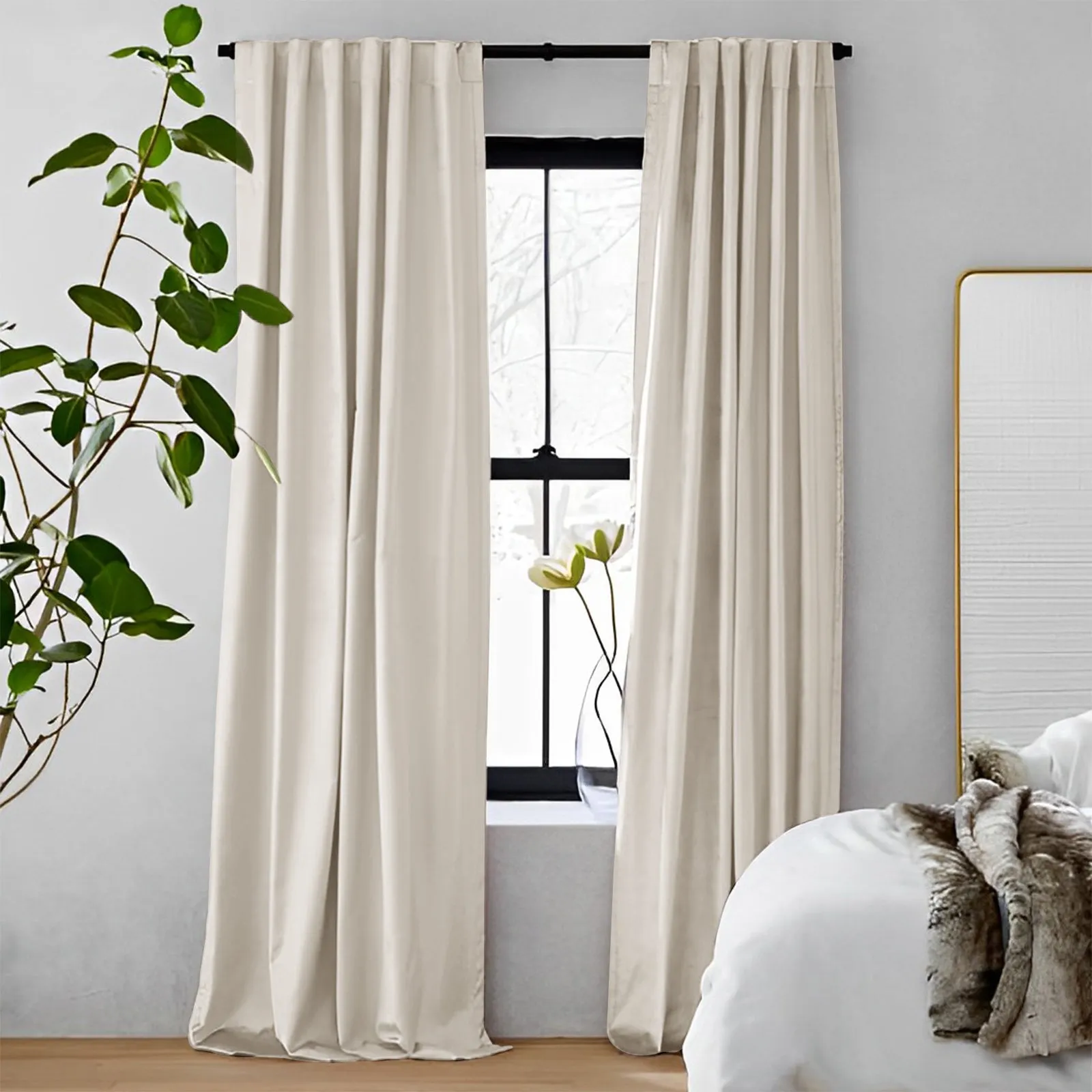 Steel Gray | Vol Velvet Blackout Curtains Luxury Heavyweight Luster Custom Drapes | Soft Top Back Tab
