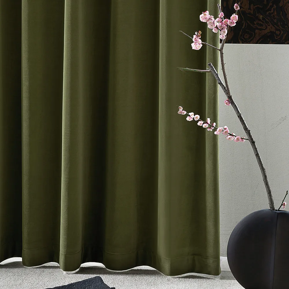 Steel Gray | Vol Velvet Blackout Curtains Luxury Heavyweight Luster Custom Drapes | Soft Top Back Tab