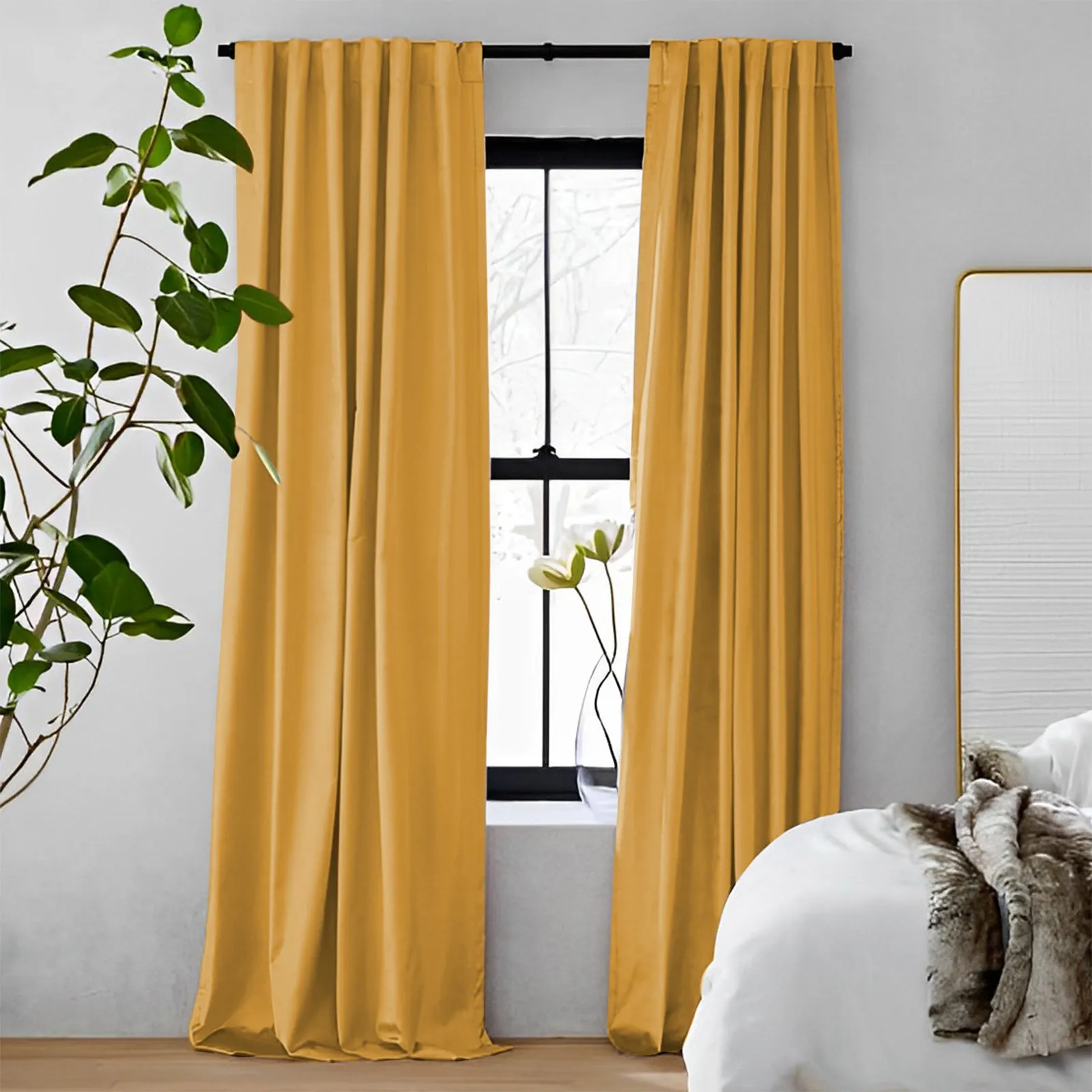 Steel Gray | Vol Velvet Blackout Curtains Luxury Heavyweight Luster Custom Drapes | Soft Top Back Tab