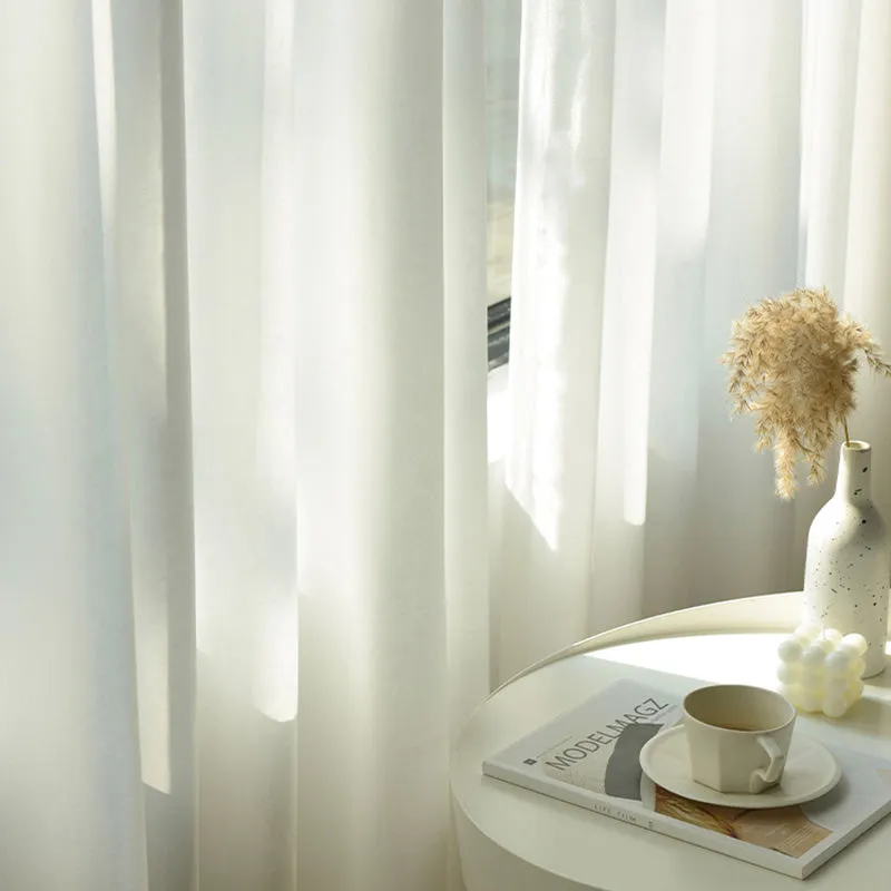 Tencel Lightweight Airy Custom Sheer Curtains | Soft Top Back Tab
