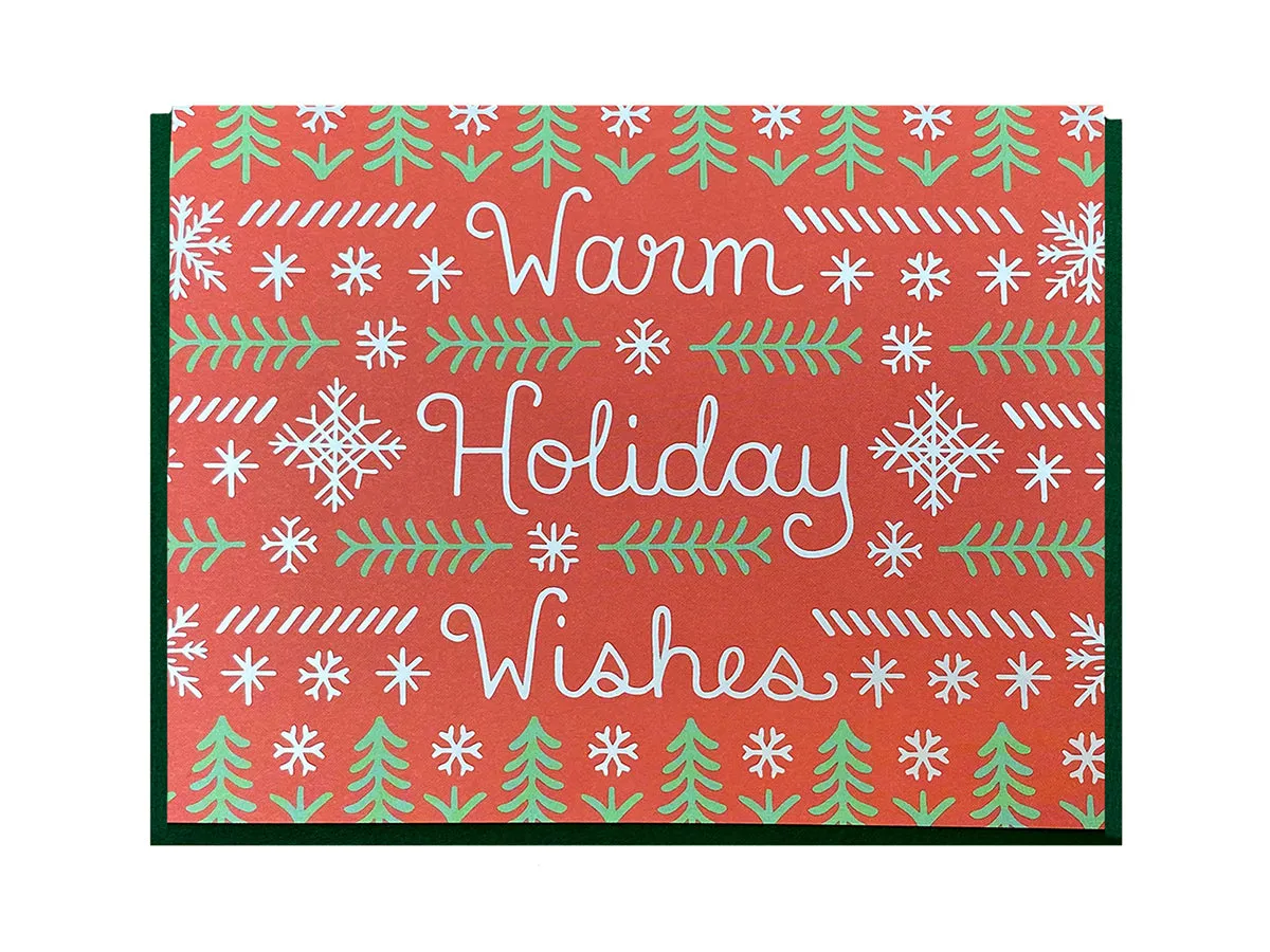 Warm Holiday Wishes Greeting Card