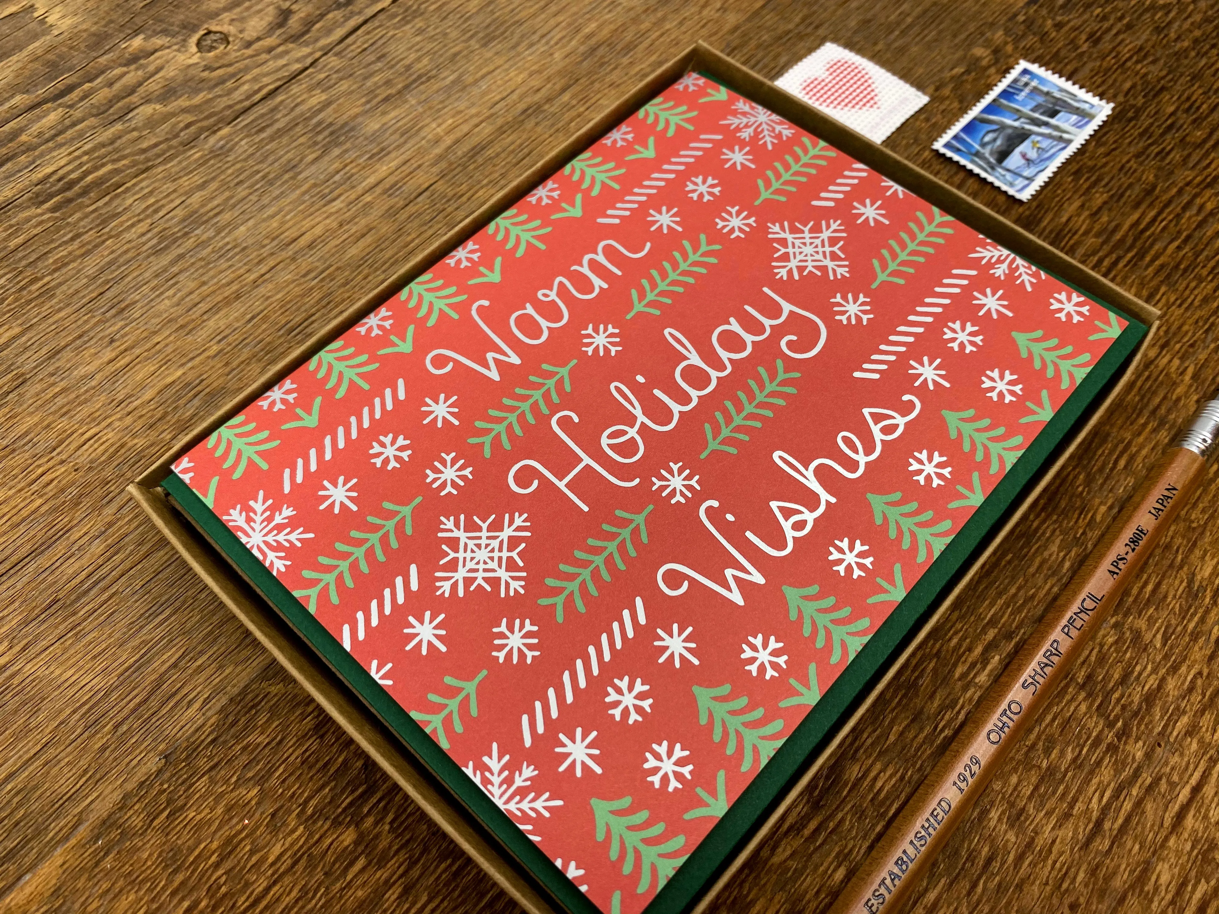Warm Holiday Wishes Greeting Card