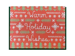 Warm Holiday Wishes Greeting Card