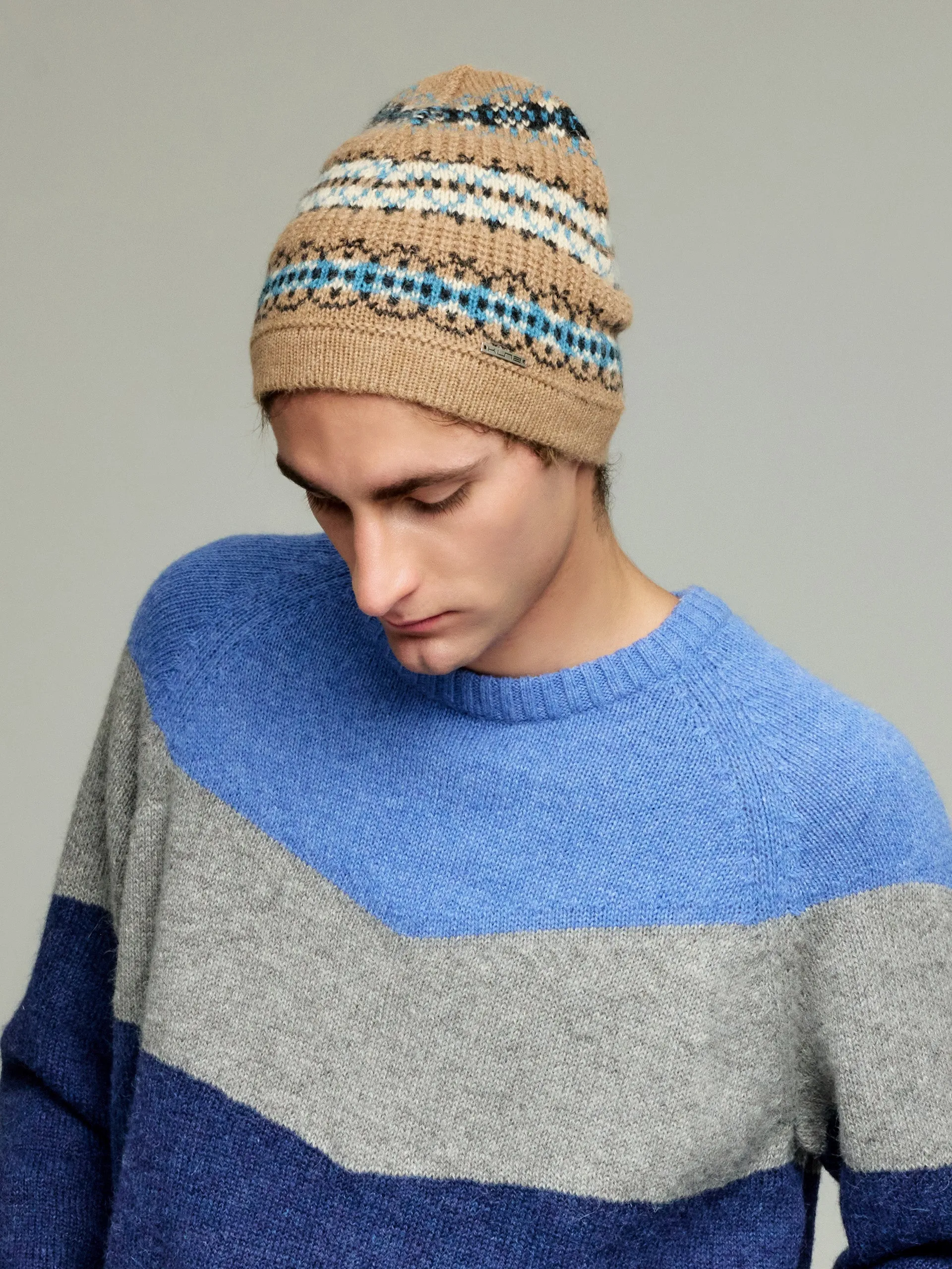 Yoke Hat Hat Baby Alpaca Color Camel